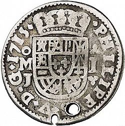 Large Reverse for 1 Real 1715 coin