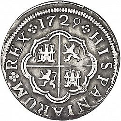 Large Reverse for 1 Real 1729 coin