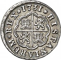 Large Reverse for 1 Real 1731 coin