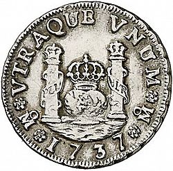 Large Reverse for 1 Real 1737 coin