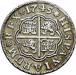 Large Reverse for 1 Real 1745 coin