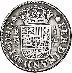 Large Obverse for 1 Real 1746 coin