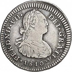 Large Obverse for 1 Real 1810 coin