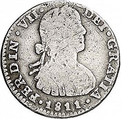 Large Obverse for 1 Real 1811 coin