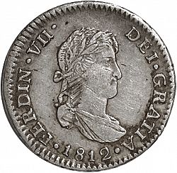 Large Obverse for 1 Real 1812 coin