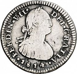 Large Obverse for 1 Real 1814 coin