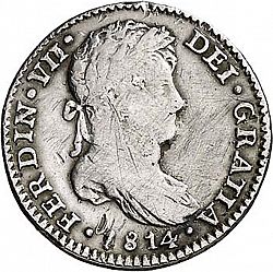 Large Obverse for 1 Real 1814 coin