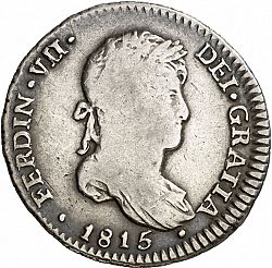 Large Obverse for 1 Real 1815 coin