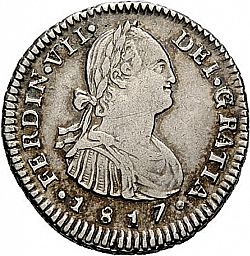 Large Obverse for 1 Real 1817 coin