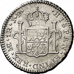 Large Reverse for 1 Real 1818 coin