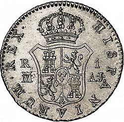 Large Reverse for 1 Real 1828 coin