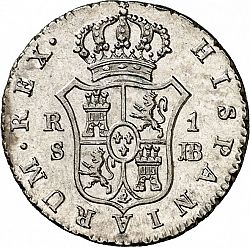 Large Reverse for 1 Real 1832 coin
