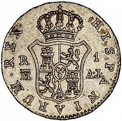 Large Reverse for 1 Real 1833 coin