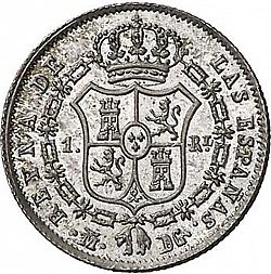 Large Reverse for 1 Real 1838 coin