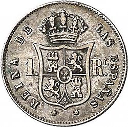 Large Reverse for 1 Real 1859 coin