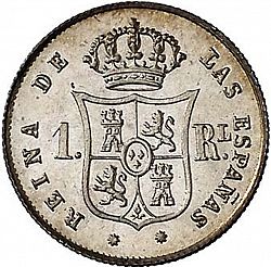 Large Reverse for 1 Real 1862 coin
