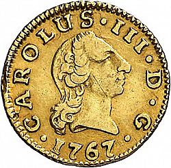 Large Obverse for 1/2 Escudo 1767 coin