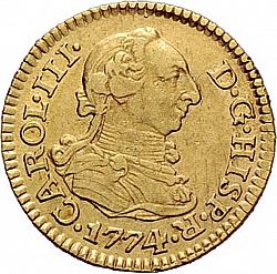Large Obverse for 1/2 Escudo 1774 coin