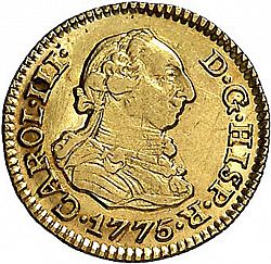Large Obverse for 1/2 Escudo 1775 coin