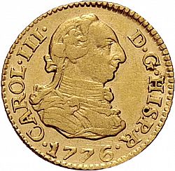 Large Obverse for 1/2 Escudo 1776 coin