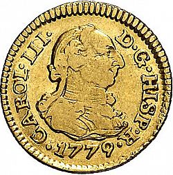 Large Obverse for 1/2 Escudo 1779 coin