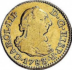 Large Obverse for 1/2 Escudo 1783 coin