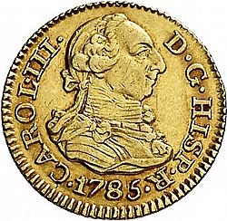 Large Obverse for 1/2 Escudo 1785 coin