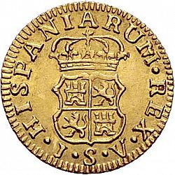Large Reverse for 1/2 Escudo 1761 coin