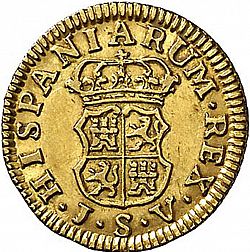 Large Reverse for 1/2 Escudo 1762 coin
