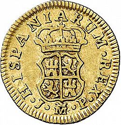 Large Reverse for 1/2 Escudo 1763 coin