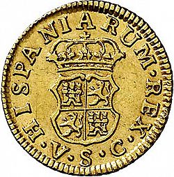 Large Reverse for 1/2 Escudo 1766 coin