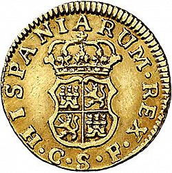 Large Reverse for 1/2 Escudo 1767 coin