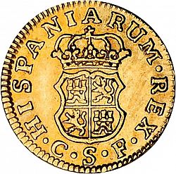 Large Reverse for 1/2 Escudo 1768 coin