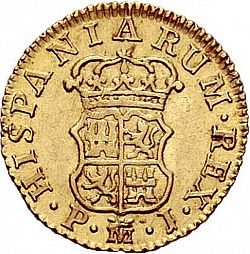 Large Reverse for 1/2 Escudo 1769 coin