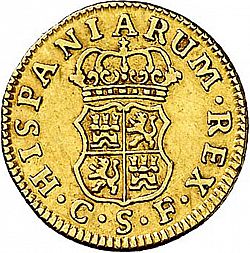 Large Reverse for 1/2 Escudo 1770 coin