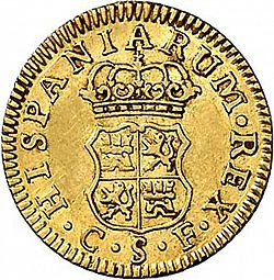 Large Reverse for 1/2 Escudo 1771 coin