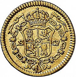 Large Reverse for 1/2 Escudo 1779 coin