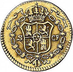 Large Reverse for 1/2 Escudo 1783 coin