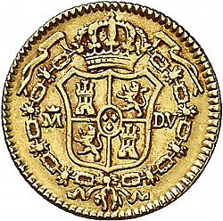 Large Reverse for 1/2 Escudo 1785 coin