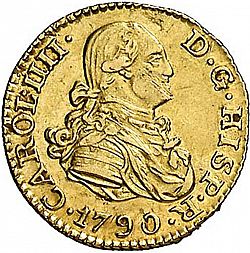 Large Obverse for 1/2 Escudo 1790 coin