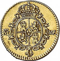 Large Reverse for 1/2 Escudo 1790 coin