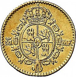 Large Reverse for 1/2 Escudo 1793 coin