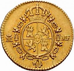 Large Reverse for 1/2 Escudo 1796 coin