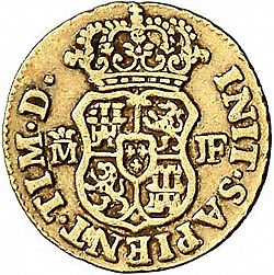 Large Reverse for 1/2 Escudo 1738 coin