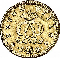 Large Reverse for 1/2 Escudo 1739 coin