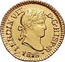 Large Obverse for 1/2 Escudo 1818 coin