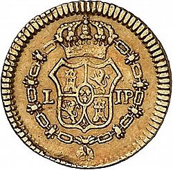 Large Reverse for 1/2 Escudo 1814 coin