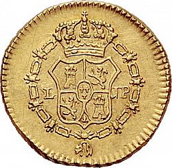 Large Reverse for 1/2 Escudo 1818 coin