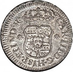 Large Obverse for 1/2 Real 1762 coin