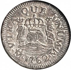 Large Reverse for 1/2 Real 1762 coin